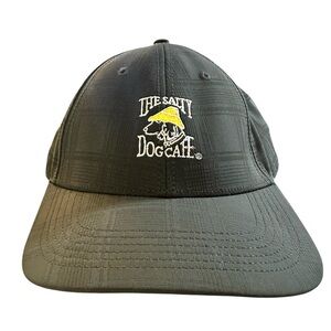 The Salty Dog Cafe Hilton Head Island Strap Back Cap Golf Hat Mid Fit Gray Plaid